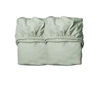 Leander - Lot de 2 draps housse lit bébé et junior - Vert Sauge