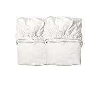 Leander - Lot de 2 draps housse lit bébé et junior - Blanc