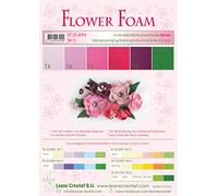 Leane Creatief A4 0.8mm Flower Foam Sheets 6pcs - Set 5 Red - Pink Colours