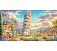 Leaning-Tower-of-Pisa Puzzle 1000 pièces Défi de Jeu éducatif Jeu Familial Amusant & Stimulant Cadeau pour Femmes et Hommes à des Fins de Relaxation 70x50/1000 pièces