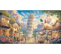 Leaning-Tower-of-Pisa Puzzle 1000 pièces Extremement Difficile Jeu Stimulant Papier recyclé pour Adultes et Enfants de 12 Ans et Plus 38x26/1000 pièces