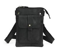 Le'aokuu Sacs en Cuir Véritable Sac à bandoulière Hommes Messager téléphone Pochette 8711