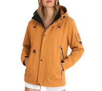 Leaomuny Veste coupe-vent à capuche imperméable pour femme - Veste d'été imperméable - Veste coupe-vent légère et décontractée - Grande taille pour pluie et vent, orange., M