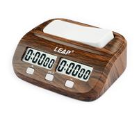 LEAP Chess Clock Digital Chess Timer with Delay and Bonus Professional for Board Games Timer Wood Grain Color