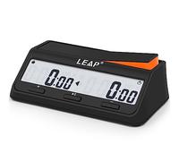 LEAP Horloge d'échecs numérique avec fonction de compte à rebours Bonus & Delay, 5 réglages, ABS, noir pour 2 joueurs, minuterie et accessoires d'échecs