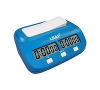 LEAP Horloge d'échecs pour jeu d'échecs et 2 joueurs avec bonus (pêcheur) et retardateur Bleu