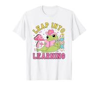Leap in to Learning Cute Frog Kawaii Back to School Kids T-Shirt