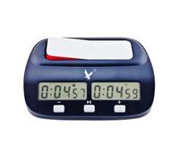 LEAP Horloge d'échecs numérique professionnelle approuvée par la FIDE pour jeux de société, bleu