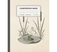 Leap of Knowledge | College Ruled Frog Notebook | Vintage Amphibian Illustration Journal for Students: Perfect for writing, note-taking, and creative expression