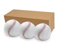 LeapBeast Balle de Baseball Compétition/Entraînement, 1/2/3/6 Pièces, 9" Exercice Baseball, Enfants Ados, Softball/Hardball d'Entraînement, PVC Bois Franc (Balle Dure, 3PCS)