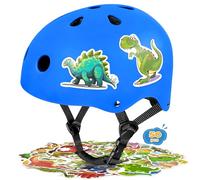 LeapBeast Casque Trotinette Adulte Enfants Casque, Velo Homme Femmes Anti-Choc Protection pour Multi-Sport Cyclisme Skate Roller Trottinette Skateboard (Bleu - Dinosaure, M)