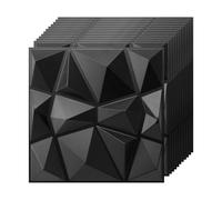 LeapBeast Lot de 12 Panneaux Muraux Texturés 3D,Dalles Murales Décoratives Salon,pour décoration murale intérieure en blanc, décoration murale en PVC