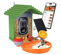 Leapbird Mangeoire intelligente à oiseaux avec caméra, vue en direct HD 2,5 K, énergie solaire, reconnaissance instantanée des espèces d'oiseaux, alertes en temps réel, nichoir sans fil avec vision