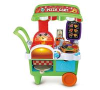 LeapFrog Build-a-Slice Chariot à Pizza, Jouet pour Tout-Petit, Plus de 30 pièces de Jeu, Phrases, Musique et chansons, Apprentissage des Chiffres, Couleurs et Formes, Jeu de rôle pour 3, 4, 5 Ans,
