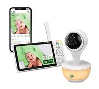 LeapFrog LF815HD Baby Video with 5 inch HD Color Screen, Wi-FI, Temperature and Humidity Sensor, Wide Angle Lens, Intercom Function, Colorful Night Light, 8X Zoom, White Sleep Profile