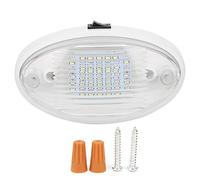 Leapiture 12V 400lm LED Plafonnier, Haute Luminosité Intérieur Lampe LED RV Lumière Yacht Lampe RV Cabine Éclairage pour Voiture RV Yacht Bateau Remorque