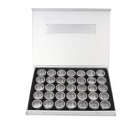 Leapiture 35 grilles boîte de Rangement Nail Art Support de Puissance pour Ongles conteneurs de Stockage en Plastique Accessoires de manucure conteneur pour Coudre des Ongles