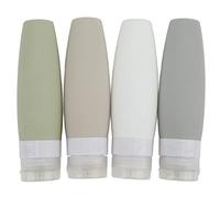 Leapiture 4 pièces bouteilles de voyage 90 ml bouteilles de voyage rechargeables bouteilles de toilette de voyage bouteilles de shampoing et après-shampooing en silicone pour