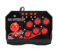 Leapiture Arcade Fight Stick, Nostalgic PC Street Fight Controller Wired Arcade Joystick Accessoires de jeu d'arcade avec port USB pour Switch PS3 PC