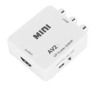 Leapiture Convertisseur AV vers HDMI RCA vers HDMI AV2HDMI Transverter Convertisseur AV Analogique vers Numérique Convertisseur Composite vers HDMI Blanc Haute Définition pour TV HDMI