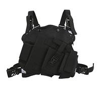 Leapiture Harnais Radio Bidirectionnel Oblique, Sac De Poitrine Réglable pour Talkie-walkie, Appareil De Poitrine Radio, Léger pour Hôpitaux Militaires, Restaurants