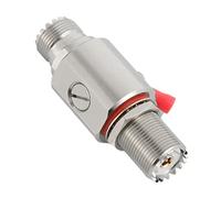 Leapiture Parafoudre Professionnel UHF Coaxial Parasurtenseur Adaptateur Femelle à Femelle pour CB Radio Ham Radio Gear 2 Voies Stations De Base