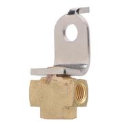 Leapiture Té de Conduite de Frein À 3 Voies avec Support de Montage, Ports Filetés 3/8 Po À 24, Raccords Évasés Inversés pour Tube de 3/16 Pouces