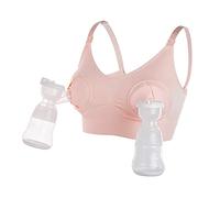 LEAPOVER Tire-lait mains libres pour femme - Soutien-gorge d'allaitement réglable, rose, L