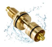 LEAPTREND 47310000 Élément thermostatique universel en laiton chromé de 1,9 cm, convient pour robinet de cartouche de paraffine thermostatique Grohe pour douche, pièces de réparation et systèmes