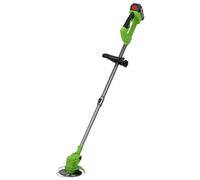 LEAQU Désherbeur électrique sans fil, 3 types de lame de coupe électrique légère, 2 piles, 1 chargeur, débroussailleuse rétractable pour pelouse, cour, jardin - Vert