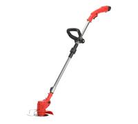 LEAQU Désherbeur électrique sans fil à piles, 12 V, 2000 mAh, 2 batteries, 1 chargeur télescopique avec poignée antidérapante, désherbeur électrique sans fil