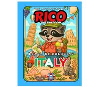 LEARN BY COLORING - The Adventures of Rico the Raccoon - ITALY - Europe Edition