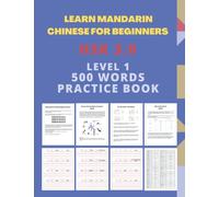 Learn Chinese Mandarin Chinese for Beginners: HSK 3.0 Level 1 500 words Practice book