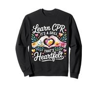 Learn CPR It's A Skill That's Heartfelt Infirmier médecin - Sweatshirt