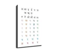 Learn Sanskrit Alphabet Poster - Decorative Chart for Classroom, Library & Boho Decor(Unframed,08x12inch(20x30cm))