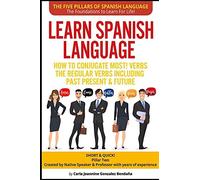 Learn Spanish Language How To Conjugate Most Verbs:The Regular Verbs Including Past Present & Future: Short & Quick! Pillar Two-Created By A Professor ... Language-The Foundations To Learn For Life!)