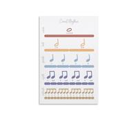 Learn to Count Rhythm Poster, Music Note Value Pyramid Educational Wall Art, Theory Classroom Decor for Piano Teacher and Student(Unframed,16x24inch(40x60cm))