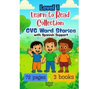 Learn to read Level 1 collection: 3 Simple CVC Beginner Reader Stories for Kids Ages 3-6 | Early Phonics Practice with Gentle Spanish Support