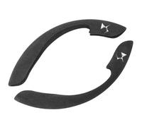 LEARNE Couverture De Volant De Voiture en Cuir Suédé Noir pour DS Spirit Ds3 Ds4 Ds5 Ds6 Ds7 Ds4s Ds5s DS 5ls Couverture De Volant De Voiture,A Black