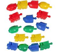 LEARNING ADVANTAGE Blocs de liaison de transport | Lot de 36 | À partir de 18 mois | Pop Beads pour tout-petits | Jouet sensoriel précoce et moteur fin