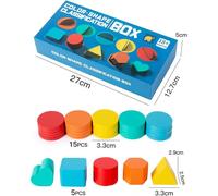 Learning Colors and Shape Sorter Toy,Wooden Baby Games,Montessori Games Fine Motor Skills,Learning Toy for Children,Gift Girl Boy
