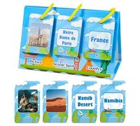 Learning Flash Cards - Famous Scenic Attractions, Educational World Landmark Photos with Descriptive Facts, Geography Study Deck, Preschool Culture Resource, Global Travel Trivia for Kids