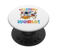 Learning is Out of This World Space Back to School Teacher PopSockets PopGrip Adhésif