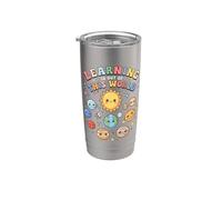 Learning Is Out Of This World Système solaire Planètes Garçons Enfants Gobelet isotherme en acier inoxydable double paroi