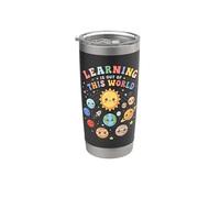 Learning Is Out Of This World Système solaire Planètes Garçons Enfants Gobelet isotherme en acier inoxydable double paroi