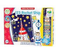 Learning Journey The Long And Tall Floor Puzzle 123 Rocketship, Bleu, Gris