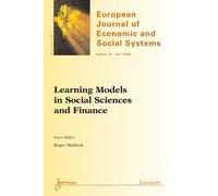 Learning models in social sciences and finance european jou - Waldeck Roger - Hermes Science Publications - broché - Livre