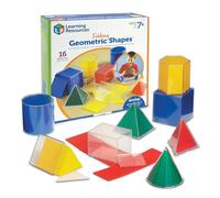 Learning Resources 16 Formes Géométriques Pliables 3D Transparentes, 8 Ans+ | Découvrez les cubes, les prismes et les pyramides pour développer le repérage spatial et les compétences en géométrie