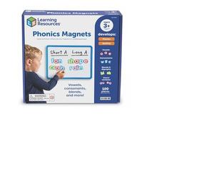Learning Resources Aimants phonétiques colorés pour l’apprentissage des sons et des combinaisons - 100 pièces minuscules - Consonnes, voyelles, blends, digraphes et combinaisons vocaliques - dès 3 ans