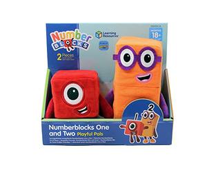 Learning Resources Amis espiègles Numberblocks Un et Deux, Peluches Numberblocks pour Filles et garçons, Peluches pour Enfants, Cadeau pour Les Enfants de 18 Mois 1 2 3 4 Ans, garçons et Filles